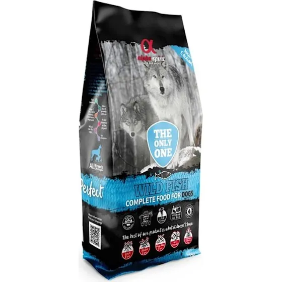Alpha Spirit Wild Fish 12 kg – Kornfri fisketørfoder til voksne hunde