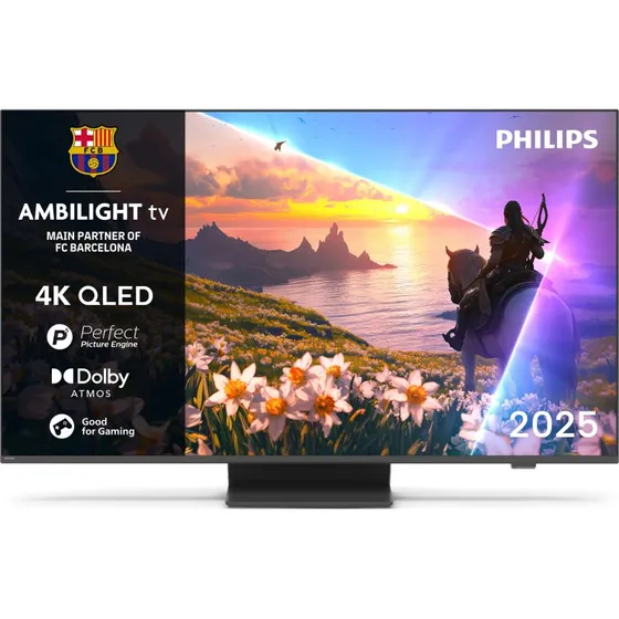 Philips 43" PUS8600 4K QLED Ambilight TV - Pistolmetal