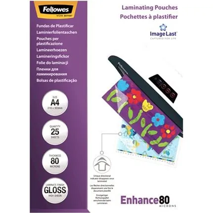 Fellowes ImageLast A4 lamineringsposer 80 micron, 25-pakke