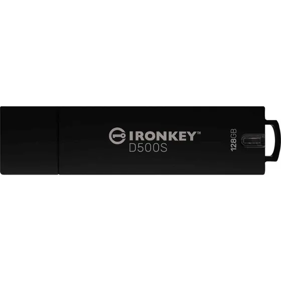 Kingston IronKey D500S 128GB USB 3.2 Gen 1 Sort