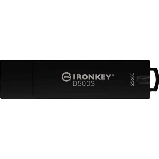 Kingston IronKey D500S 256GB USB 3.2 Gen 1 Sort