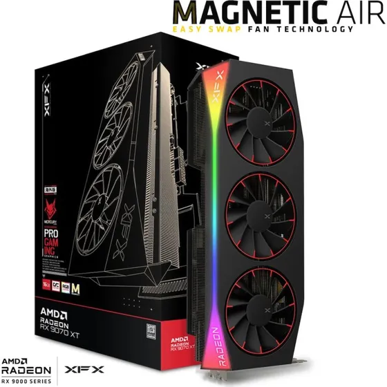 XFX Radeon RX 9070 XT Mercury Magnetic Air OC 16GB Black