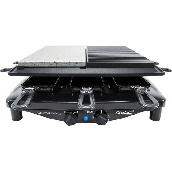 Steba RC 4 Plus Raclette, 6 personer, 1450W, Sort