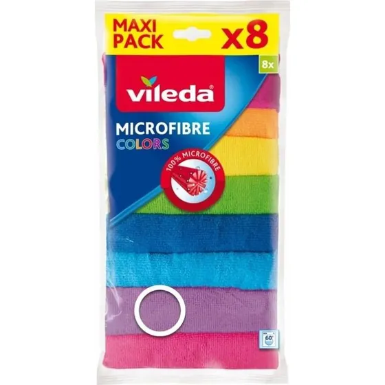 Vileda Colors Mikrofiberkluder 8 stk