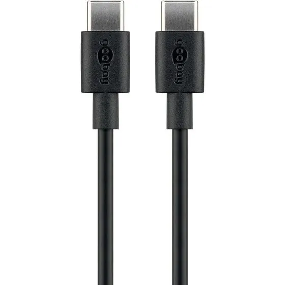 goobay USB-C til USB-C 1m, 3A, Sort