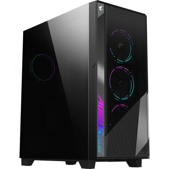 AORUS C500 Glass Mid Tower, Sort, ATX, Hærdet Glas