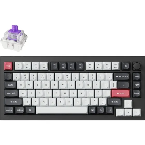 Keychron Q1 HE Wireless Tastatur | Nebula Magnetisk Switch | Sort