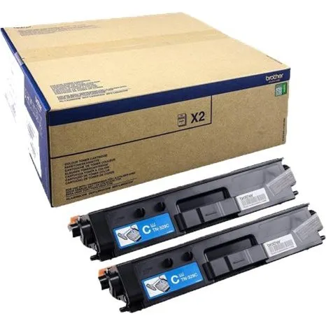 Brother TN329C 2PK Cyan, 6000 sider hver