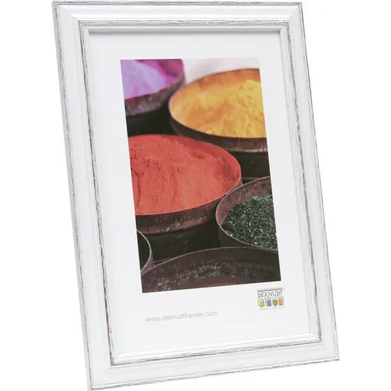 Deknudt S221H3 10x15 cm Hvid/Bruget Træ Billedramme