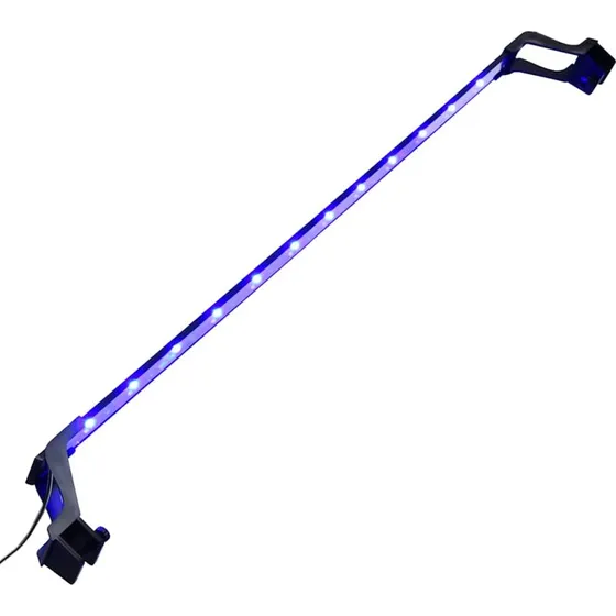vidaXL LED-lampe til akvarium 90-105 cm blå/hvid med justerbar klemme
