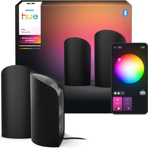 Philips Hue Play Wall Washer sort 2-pak