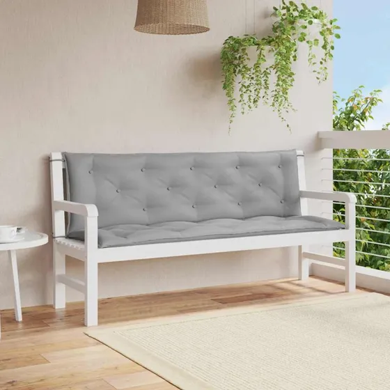 vidaXL Hynde til Havebænk 150x(50+50)x7 cm, Grå