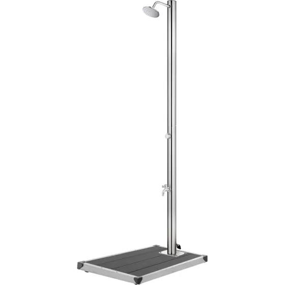vidaXL Havebruser med Grå Bund 220 cm Rustfrit Stål