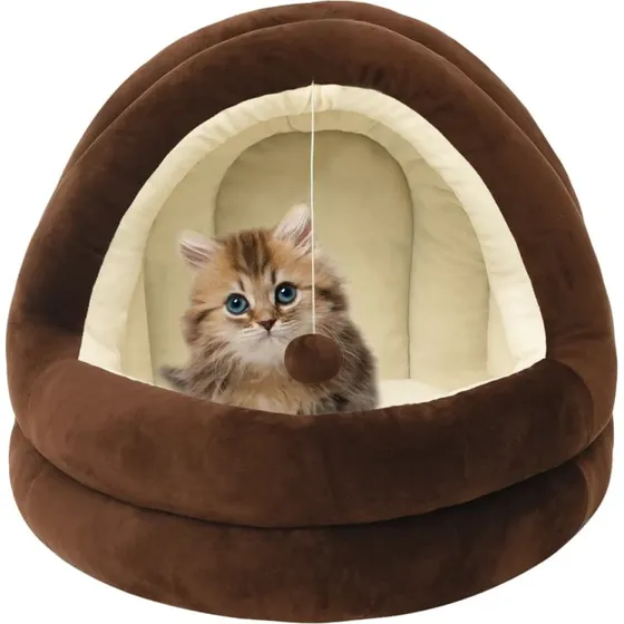 vidaXL Katteseng 40x40x35 cm brun/creme