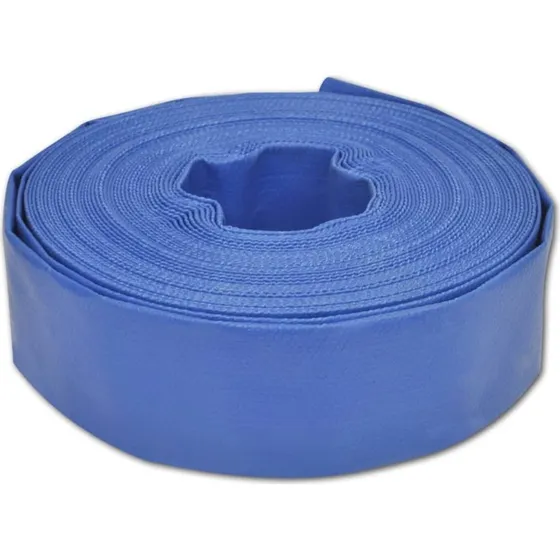 vidaXL Flad Slange 100 m 2" PVC, forstærket med spirallag og polyestertråde