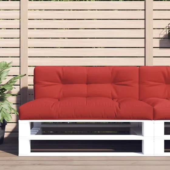 vidaXL Pallehynde 120x40x12 cm Rød Stof