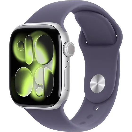 Apple Watch Series 11 GPS 42 mm Sølv Aluminium med Purple Fog Sportsrem (S/M)