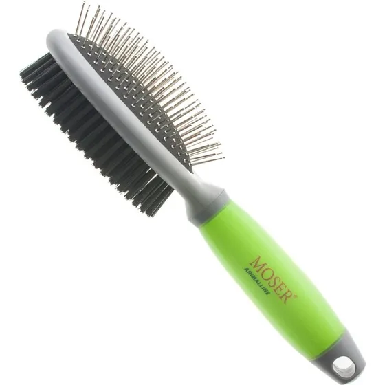 Moser Dobbeltsidet Hundebørste 25x7,5 cm, Ergonomisk