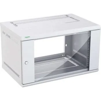 Schneider Electric Actassi 6HE Vægrack 600x400 mm Lysegrå med Glasdør