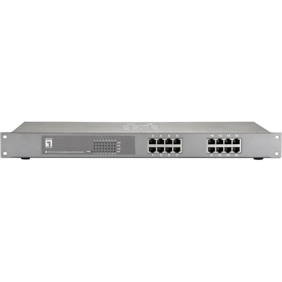 LevelOne FEP-1612W120 16-port PoE+ switch, 120 W