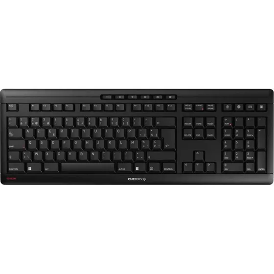 CHERRY STREAM KEYBOARD WIRELESS, trådløst tastatur med CHERRY SX-kontakt, sort, belgisk layout
