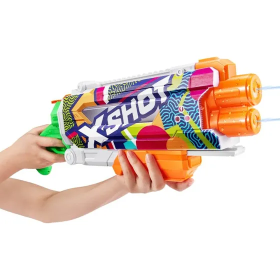 X-Shot Skins Fast-Fill Vandpistol 800ml, 9m stråle, 5+ år