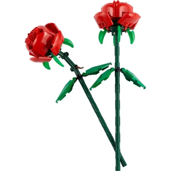 LEGO Botanicals Roser 40460 – 2 røde byggeblomster med grønne blade