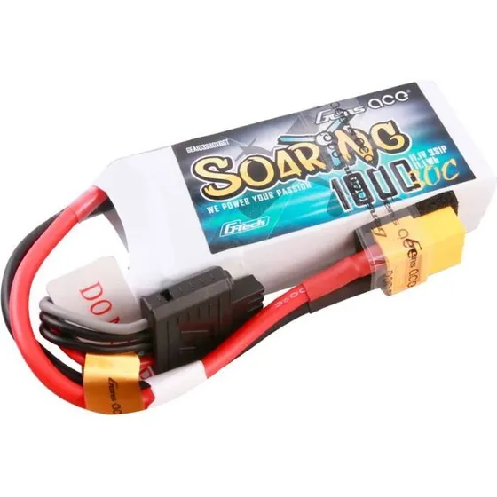 Gens ace G-Tech Soaring 1000mAh 11,1V 30C 3S1P Lipo-batteri med XT60