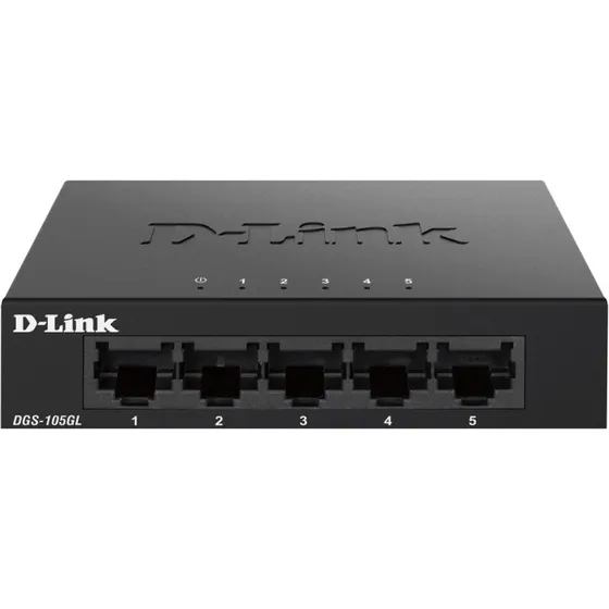 D-Link DGS-105GL 5-Port Gigabit Metal Unmanaged Desktop Switch, sort