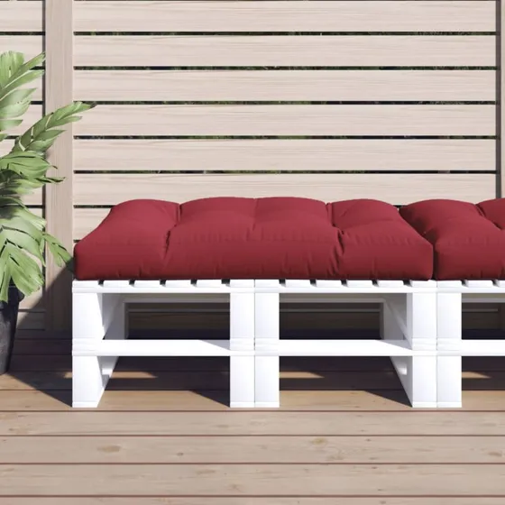 vidaXL Pallehynde 120x80x12 cm vinrød