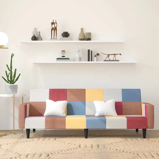 vidaXL 2-personers sovesofa stof, 2-i-1-funktion