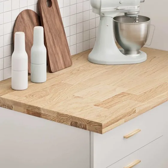 vidaXL Køkkenbordplade 100x63,5x4 cm massivt egetræ