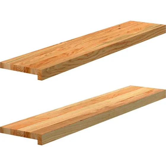 vidaXL Vindueskarme 2 stk lysebrun 100x20x2 cm massivt egetræ