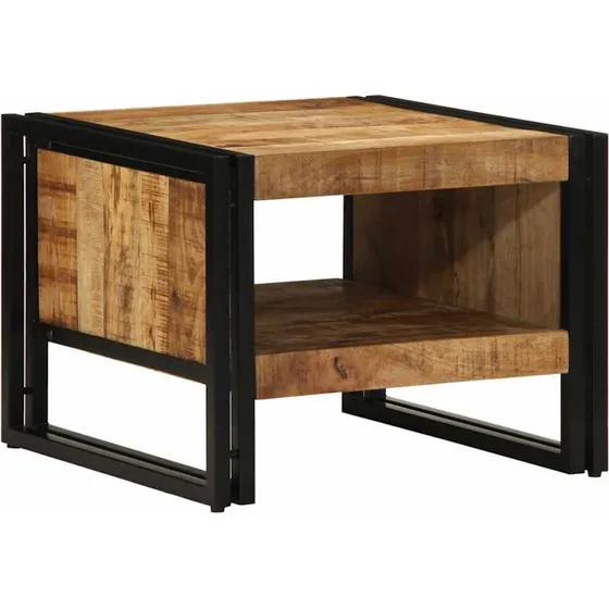vidaXL sofabord 50x50x38 cm massivt ru mangotræ