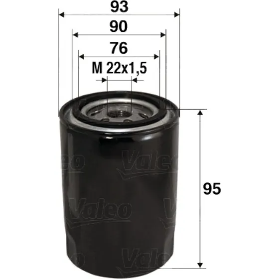 VALEO Oliefilter 586006 til FORD & LDV