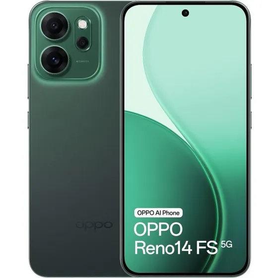 OPPO Reno14 FS 5G - Grøn, 12GB RAM, 512GB