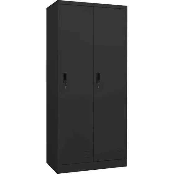 vidaXL Klædeskab 80x50x180 cm Stål Antracitgrå