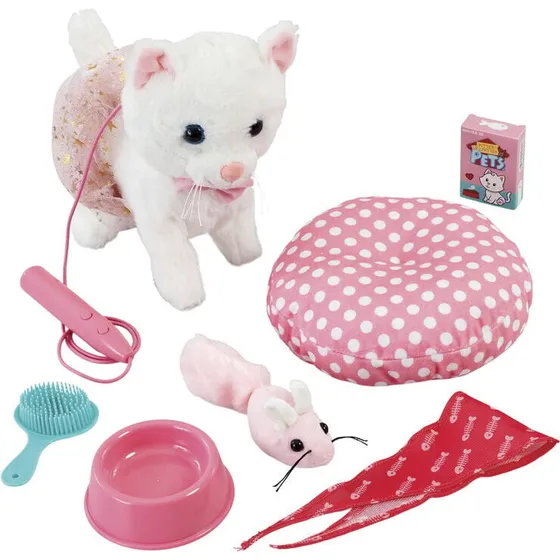 Happy Pets Kat Bamse Interaktiv med Snor 30 cm