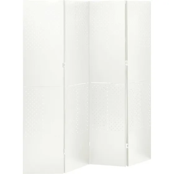 vidaXL 4-panels rumdeler 160x180 cm hvid