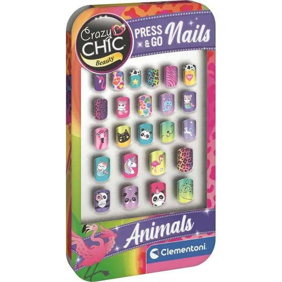 Clementoni CC Lovely Makeup Press & Go Negle, Dyr - 24 Nails