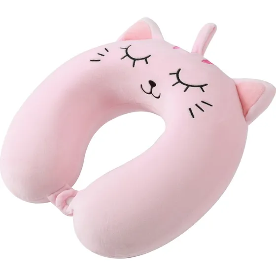 iTotal Nakkepude Pink Cat 33×30×10 cm