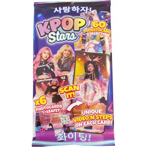 K-POP Stars Photocards 6-Pack – Samlerbilleder med QR-kode