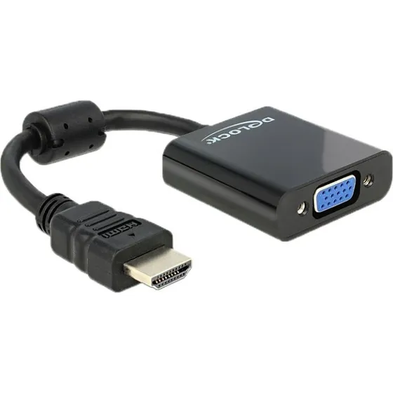 Delock HDMI-A til VGA Adapter 25,5 cm Sort