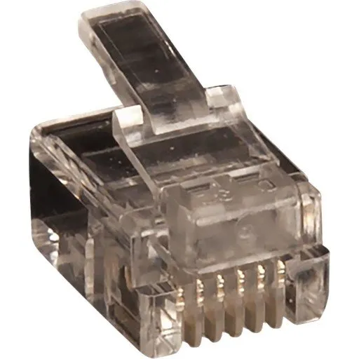 Lan-com Modular Plug RJ11 6/6, Fladt Kabel
