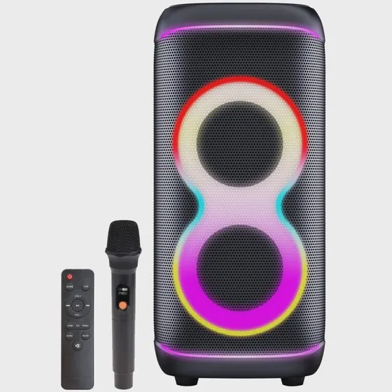 Denver BPS-370 Bluetooth-festhøjttaler 100W, LED-lys, svart