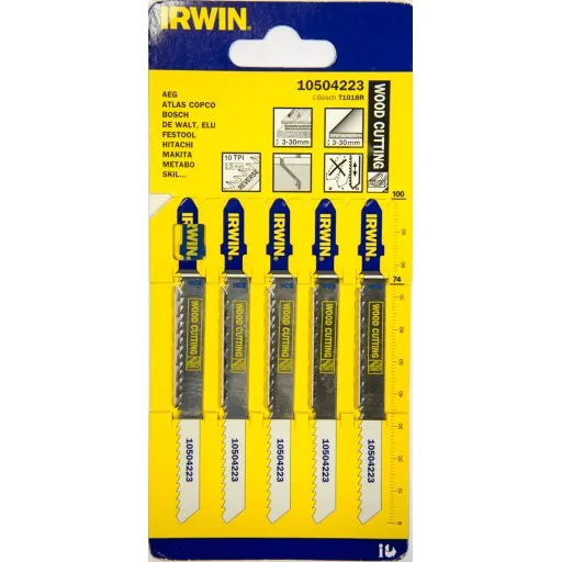 Irwin T101BR stiksavklinge til træ, 100 mm, 5 stk