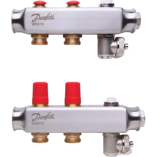 Danfoss SSM 2+2 gulvvarmemanifold rustfri stål