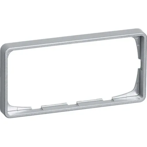 LK Fuga Baseline 50 ramme 1x2 modul, vandret, metallic