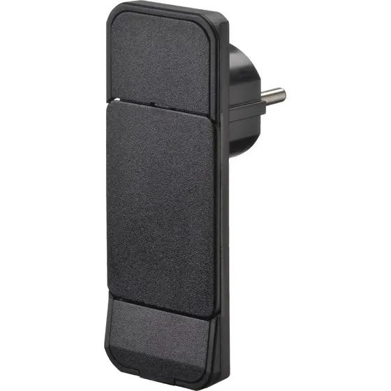 Smart Plug, Flad Stikprop, Sort