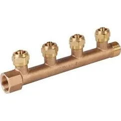 Rødgods Fordelerrør 4x15mm PEX inkl. Omløbere